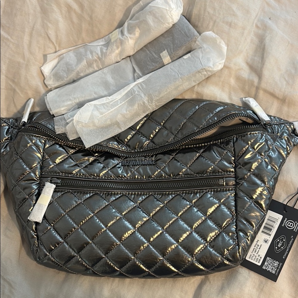 MZ Wallace Crosby Sling Pewter Metallic NWT